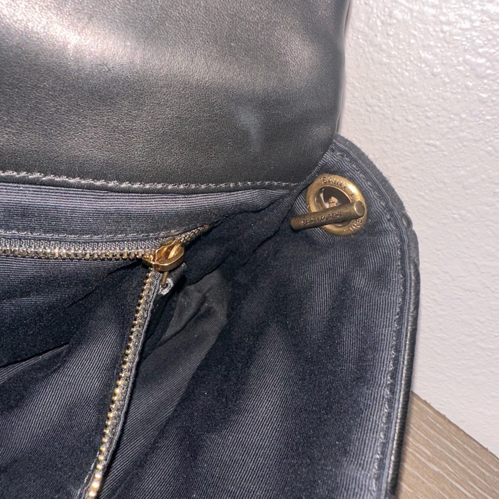 RARE🌹Saint Laurent Jamie bag suede leather YSL purse rive gauche patchwork bag - Picture 11 of 16